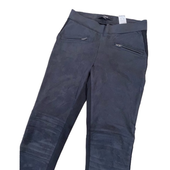 Buffalo Skinny Faux Suede Charcoal Black Pants with Accordion Knees. Size Small - Picture 1 of 12
